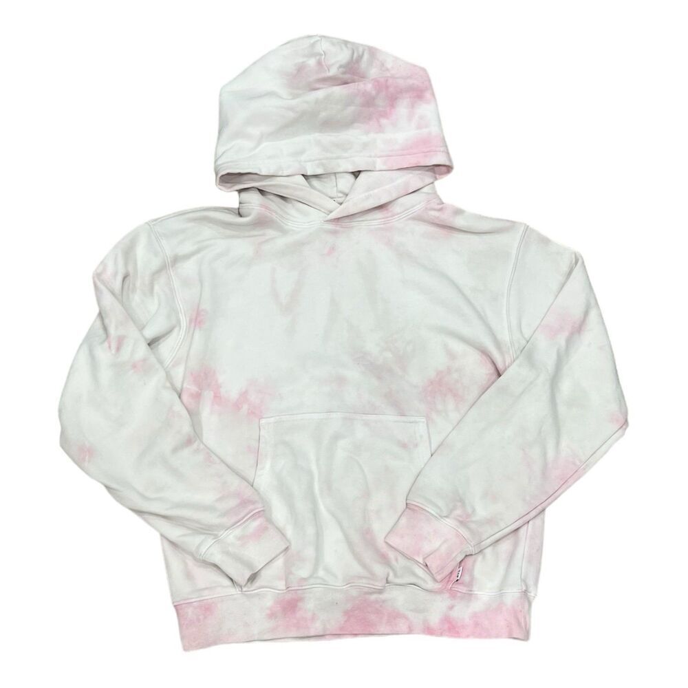 TNA Pink & White Tie-Dye Hoodie Sweatshirt